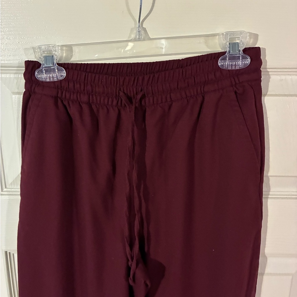 GAP Wide Leg Pants in Deep Burgundy